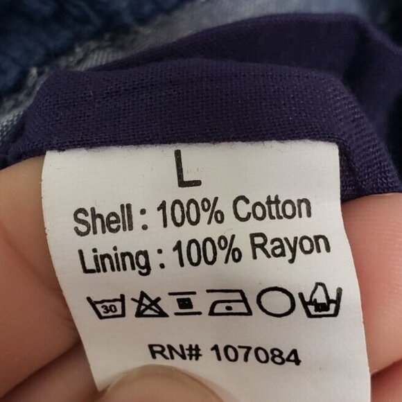 Chelsea & Violet Womens L Tank Dress Floral Embroidery Blue 100% Cotton Boho - Picture 6 of 6